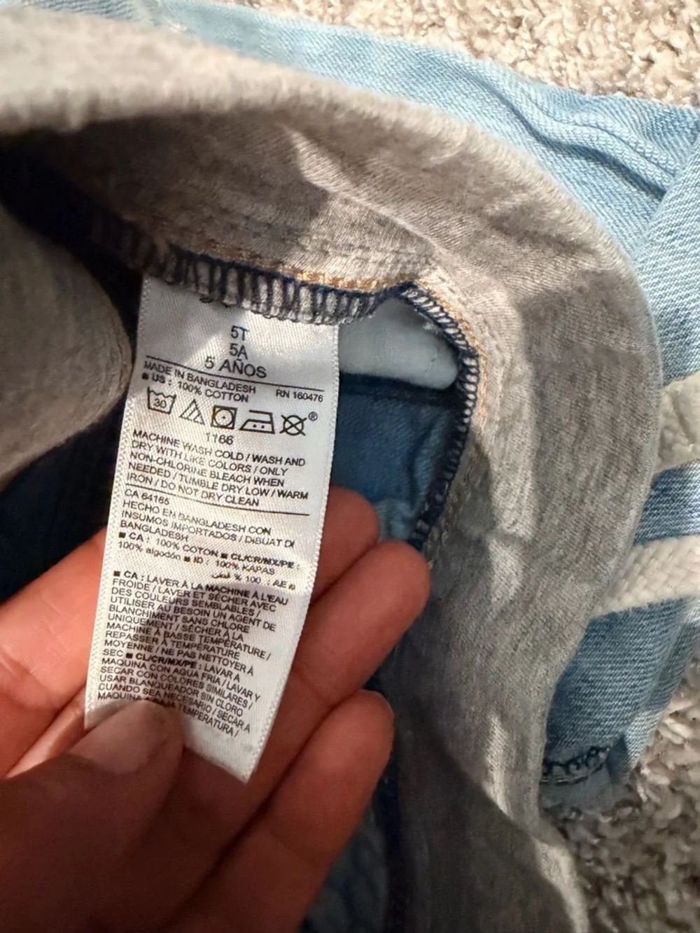 Old Navy Light Blue Kids Drawstring Waist Boyfriend Jeans